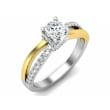 Элегантное кольцо из комбинированного золота с бриллиантом