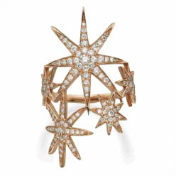 Кольцо с бриллиантовыми морскими звездами