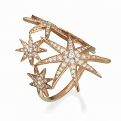 Дизайнерское кольцо в виде морских звезд