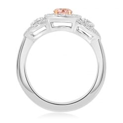 Профиль кольца с розовым бриллиантом
