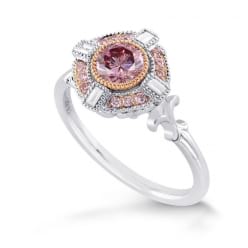 Дизайнерский каст кольца с розовым фенси