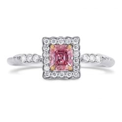 Платиновое кольцо с пурпурно-розовым бриллиантом