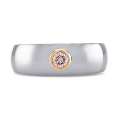 Мужское кольцо с пурпурным бриллиантом