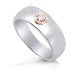 Золотое мужское кольцо с пурпурным фенси