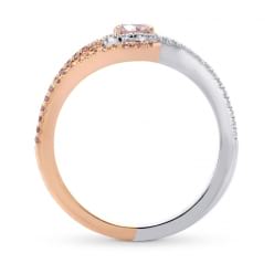 Кольцо из белого и красного золота с розовым фенси фото профиля