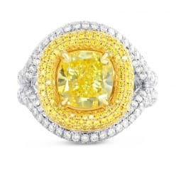 Роскошный перстень с желтым фенси