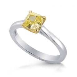 Классическое кольцо с лимонным бриллиантом