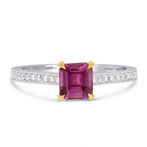Бриллиантовое кольцо с розовым турмалином 0.80 карат 