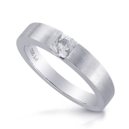 Оправа мужское кольцо с бриллиантом