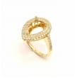 Оправа кольца для крупного бриллианта Капля