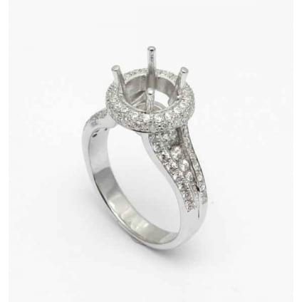 Оправа: кольцо с бриллиантом Круг 2 - 4 карата