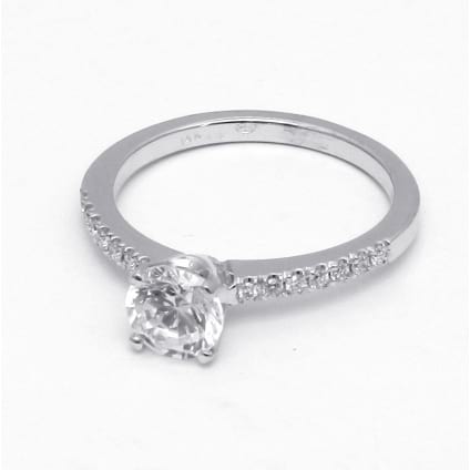 Оправа - тонкое кольцо для бриллианта от 1 карата