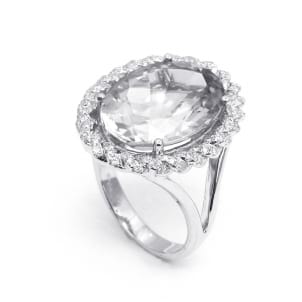 Оправа кольца для крупного бриллианта Овал