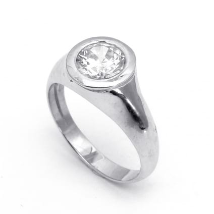 Стильная оправа кольца для бриллианта 1 карат