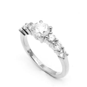 Оправа стильного кольца с бриллиантом для помолвки 