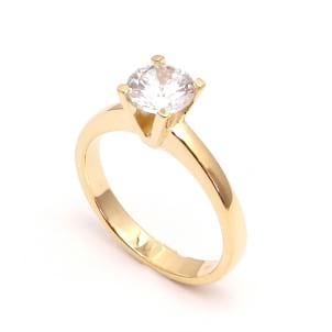 Оправа кольца из красного золота для бриллианта от 1 карата