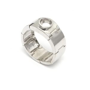 Оправа широкое мужское кольцо с одним бриллиантом