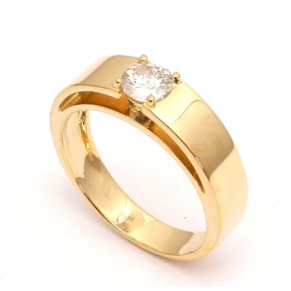 Оправа мужское кольцо красное золото с бриллиантом