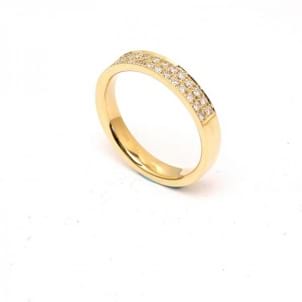 Обручальное кольцо с бриллиантами 0.33 карата