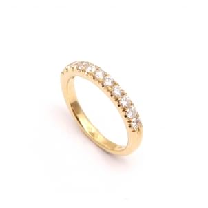 Венчальное кольцо золото с бриллиантами 0.55 карата