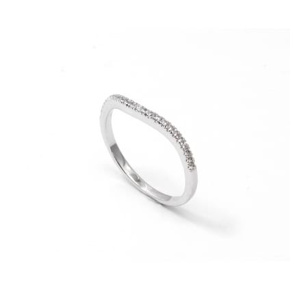 Тонкое обручальное кольцо с бриллиантами 0.20 карата