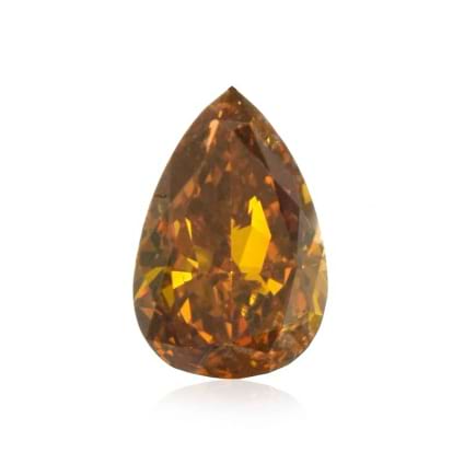 Камень без оправы, бриллиант Цвет: Оранжевый, Вес: 0.38 карат