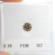 Камень без оправы, бриллиант Цвет: Коричневый, Вес: 0.38 карат