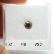 Камень без оправы, бриллиант Цвет: Коричневый, Вес: 0.32 карат