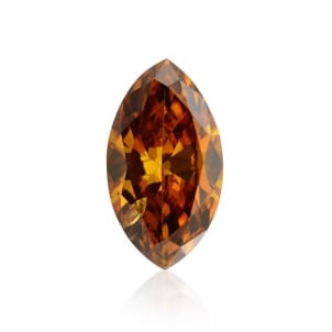 Камень без оправы, бриллиант Цвет: Оранжевый, Вес: 0.34 карат