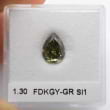 Камень без оправы, бриллиант Цвет: Хамелеон, Вес: 1.30 карат