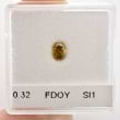 Камень без оправы, бриллиант Цвет: Желтый, Вес: 0.32 карат