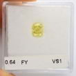 Камень без оправы, бриллиант Цвет: Желтый, Вес: 0.64 карат