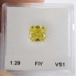 Камень без оправы, бриллиант Цвет: Желтый, Вес: 1.29 карат