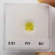 Камень без оправы, бриллиант Цвет: Желтый, Вес: 0.51 карат