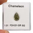 Камень без оправы, бриллиант Цвет: Хамелеон, Вес: 1.01 карат