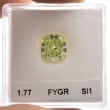 Камень без оправы, бриллиант Цвет: Зеленый, Вес: 1.77 карат