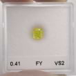 Камень без оправы, бриллиант Цвет: Желтый, Вес: 0.41 карат