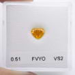 Камень без оправы, бриллиант Цвет: Оранжевый, Вес: 0.51 карат