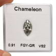 Камень без оправы, бриллиант Цвет: Хамелеон, Вес: 0.91 карат