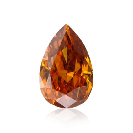 Камень без оправы, бриллиант Цвет: Оранжевый, Вес: 0.67 карат
