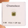 Камень без оправы, бриллиант Цвет: Хамелеон, Вес: 0.66 карат