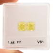 Камень без оправы, бриллиант Цвет: Желтый, Вес: 1.44 карат