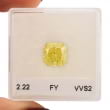 Камень без оправы, бриллиант Цвет: Желтый, Вес: 2.22 карат