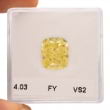 Камень без оправы, бриллиант Цвет: Желтый, Вес: 4.03 карат