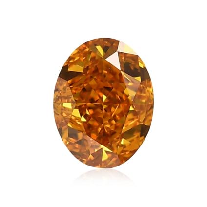 Камень без оправы, бриллиант Цвет: Оранжевый, Вес: 0.61 карат