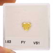 Камень без оправы, бриллиант Цвет: Желтый, Вес: 0.83 карат