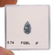 Камень без оправы, бриллиант Цвет: Голубой, Вес: 0.74 карат