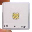 Камень без оправы, бриллиант Цвет: Желтый, Вес: 2.03 карат