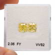 Камень без оправы, бриллиант Цвет: Желтый, Вес: 2.06 карат