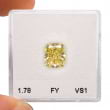 Камень без оправы, бриллиант Цвет: Желтый, Вес: 1.78 карат